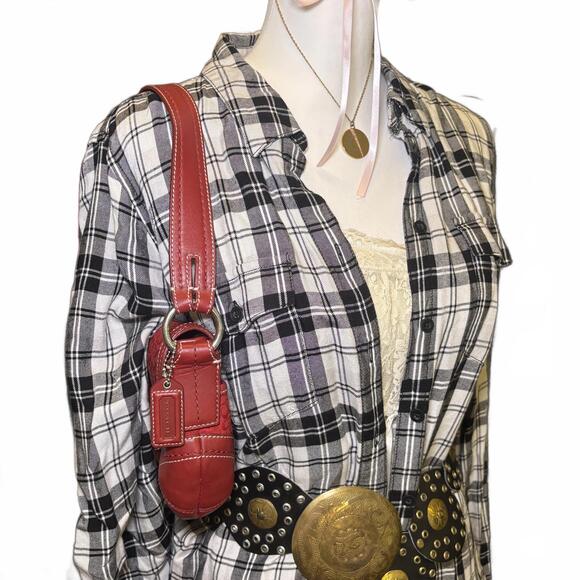 harley davidson vintage embroidered plaid flannel - Picture 5 of 6